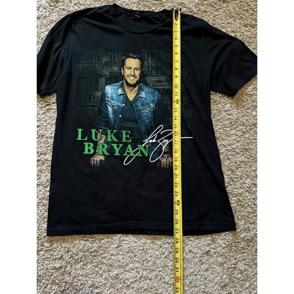 Luke Bryan Kick Up The Dust Band Tour Tee 2015 Black Double Sided EUC Large - Picture 5 of 6